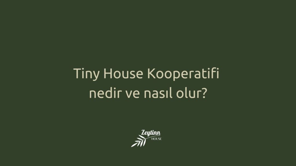 Tiny House Kooperatifi Nedir Ve Nasıl Olur? - ZeytinnHouse